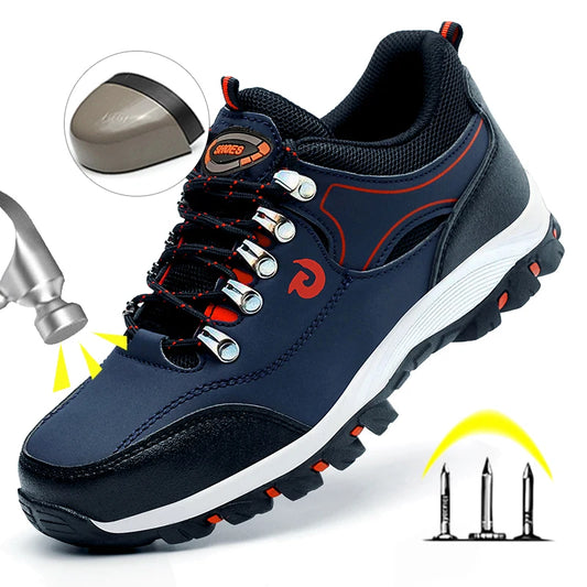 Steel Toe Cap Shoes For Men Work Boots Puncture-Proof Work Safety Shoes